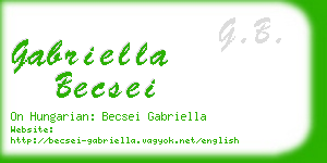 gabriella becsei business card